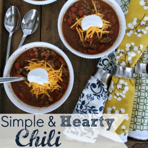 http://theturquoisehome.com/2013/10/simple-hearty-chili-recipe/