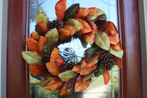 fall porch wreath
