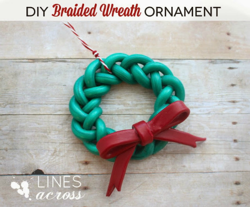 DIY Braided Wreath Polymer Clay Ornament