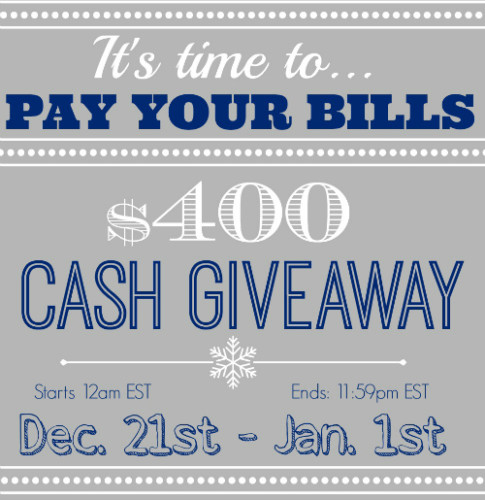 $400 Cash Giveaway Today…