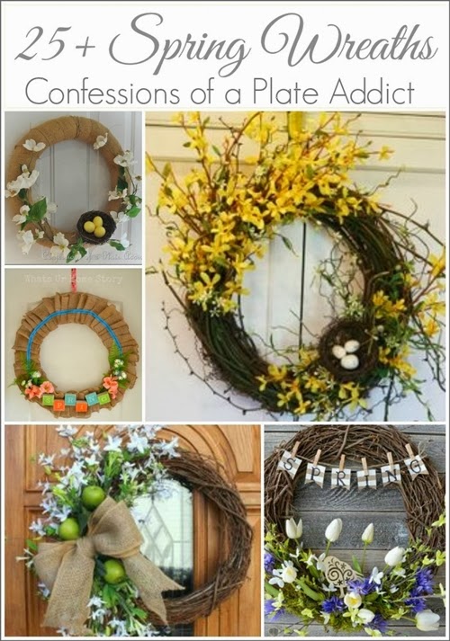 CONFESSIONS OF A PLATE ADDICT 25+ Spring Wreaths
