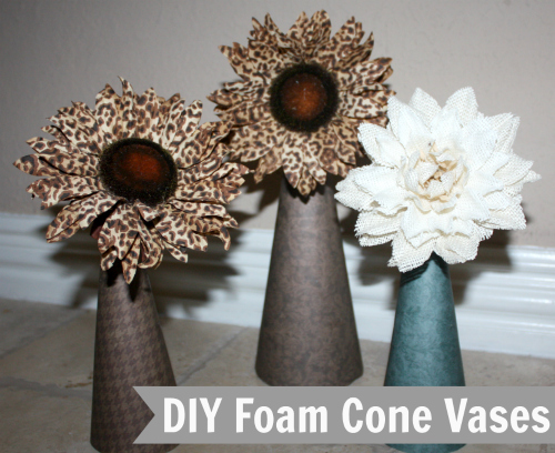 DIY Foam Cone Vases Video Tutorial