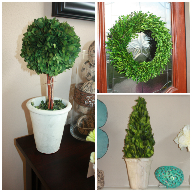Spring Home Tour Topiary Collage