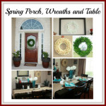 swing into spring porch wreaths and table feature
