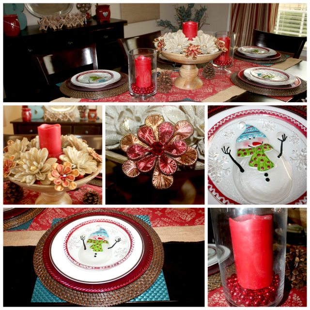 Christmas Tablescape Collage