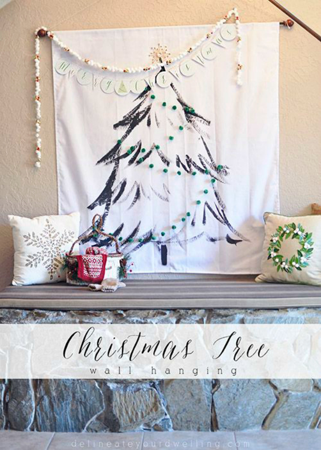 christmas tree wall hanging